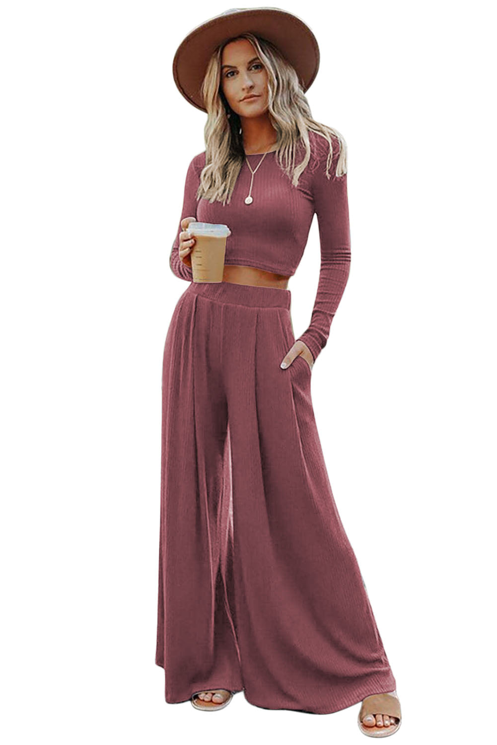 Two Piece Wide leg lounge Set