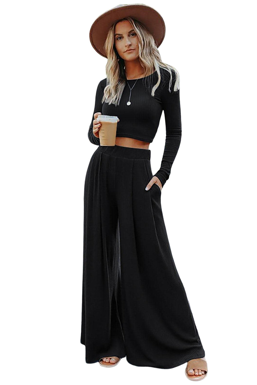 Two Piece Wide leg lounge Set