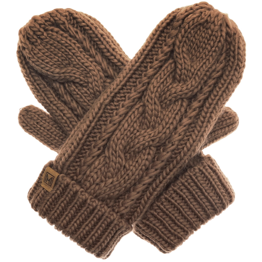 Winter Mittens Cable Knit Gloves
